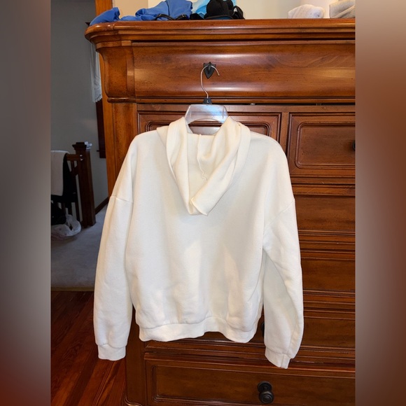 Edikted Graphic Hoodie Women’s Small White Streetwear Pullover Sweatshirt - Picture 2 of 7